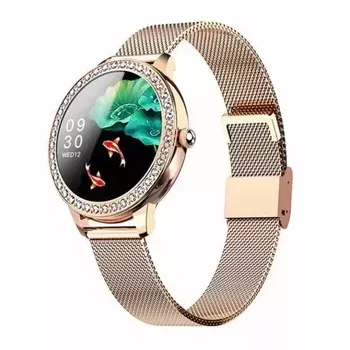 Smartwatch damski Garett Lady Kate RT złoty,stalowy stalowy na bransolecie ⌚ (1).webp